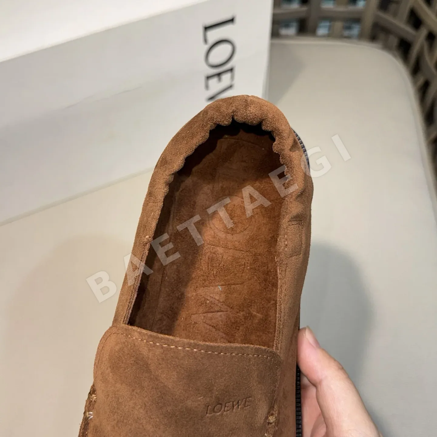 로에베 로퍼 남성 가죽 라운드 토우 쉐입 상세 이미지 7