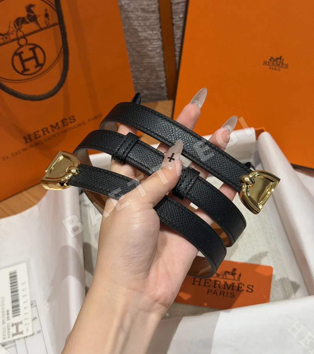 에르메스 H 버클 앱송 카프스킨 벨트 상세 이미지 3