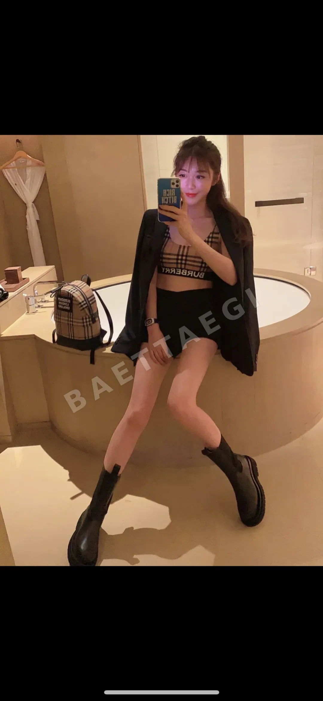버버리 체크 나일론 백팩 상세 이미지 8