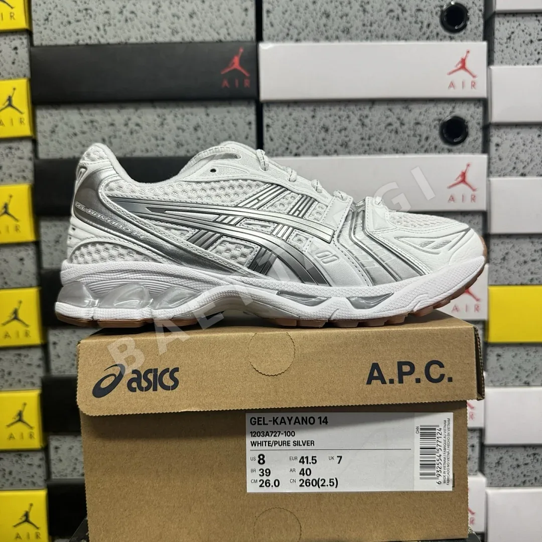 아식스 [ZC] 젤 카야노 14 1203A727-100 200320 Asics Gel-Kayano 14 A.P.C. White Pure
