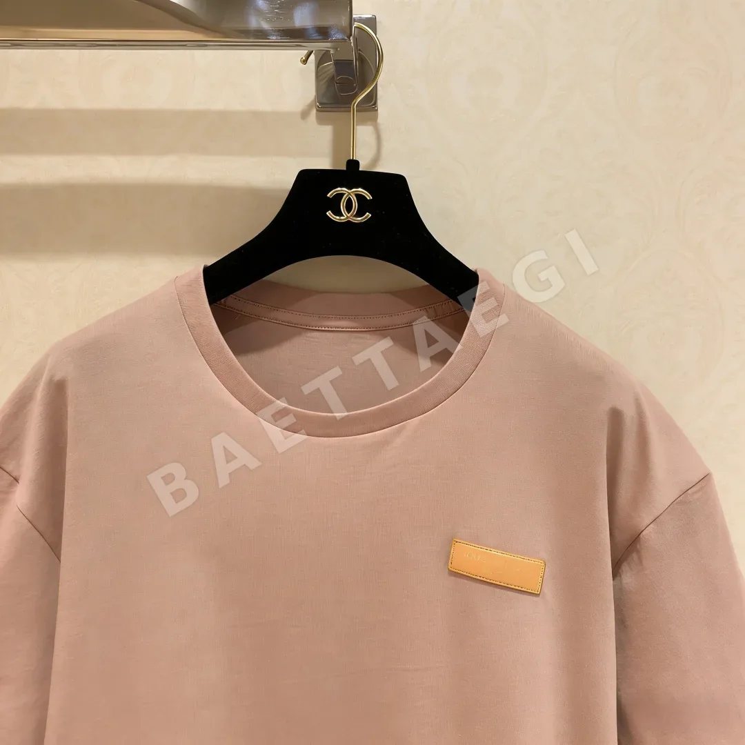 루이비통 누드 핑크 반팔 티셔츠 상세 이미지 3
