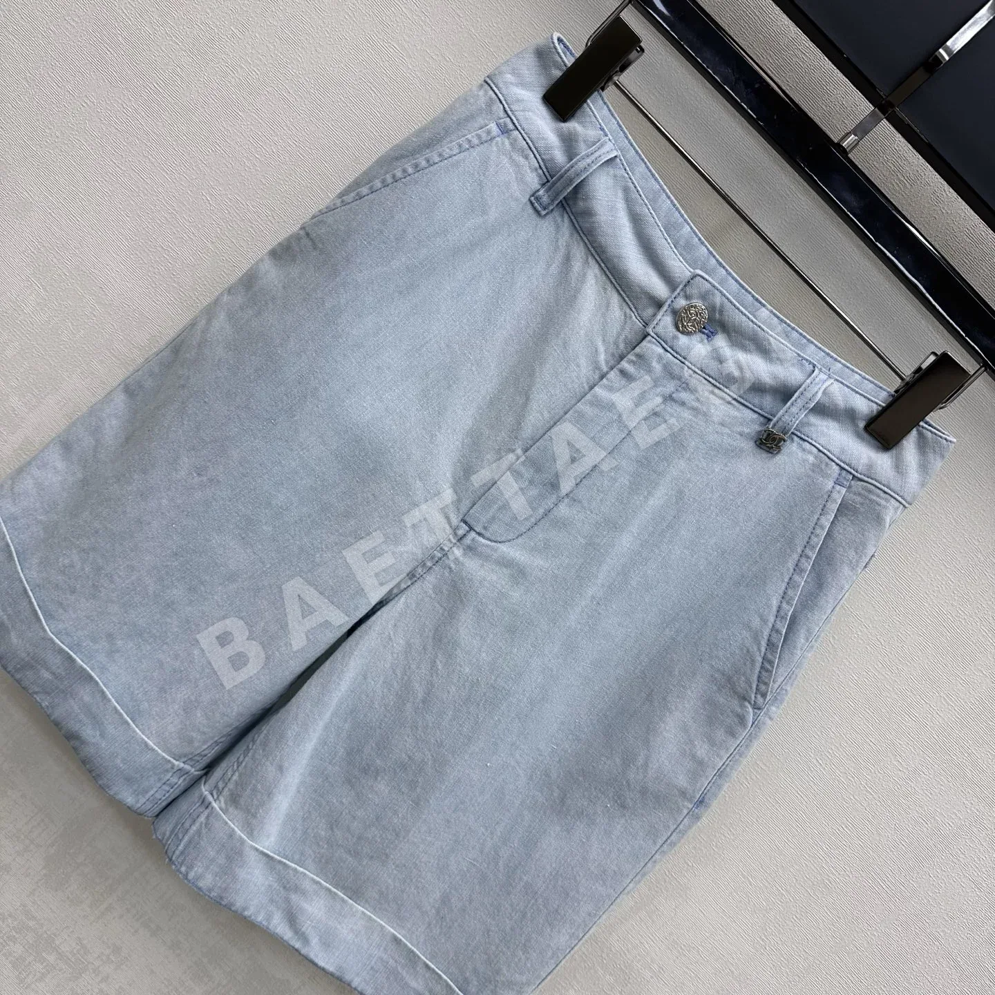 샤넬 와이드 레그 데님 카프리 팬츠 상세 이미지 2