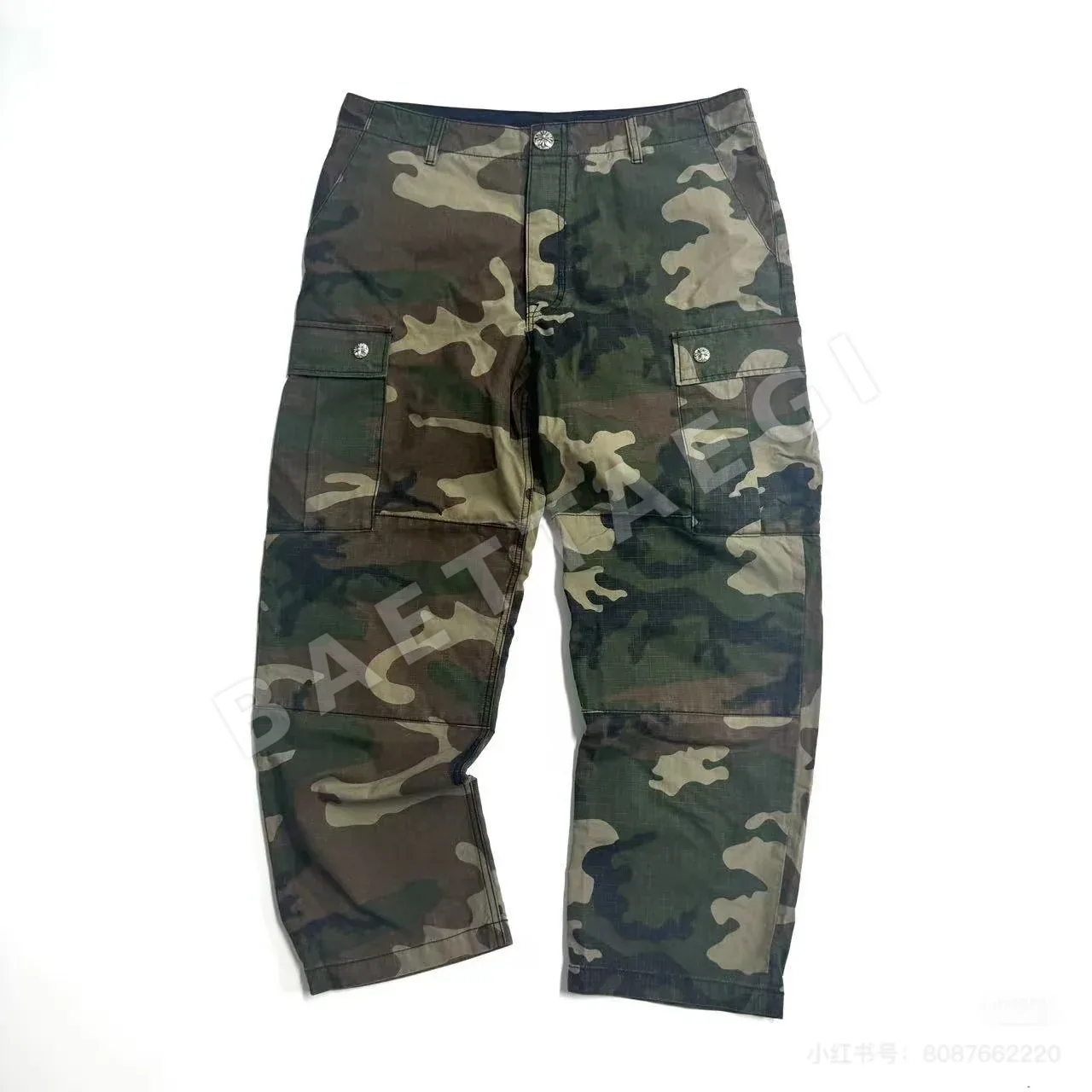 크롬하츠 카모플라주 송아지가죽장식 남성 바지 상세 이미지 6