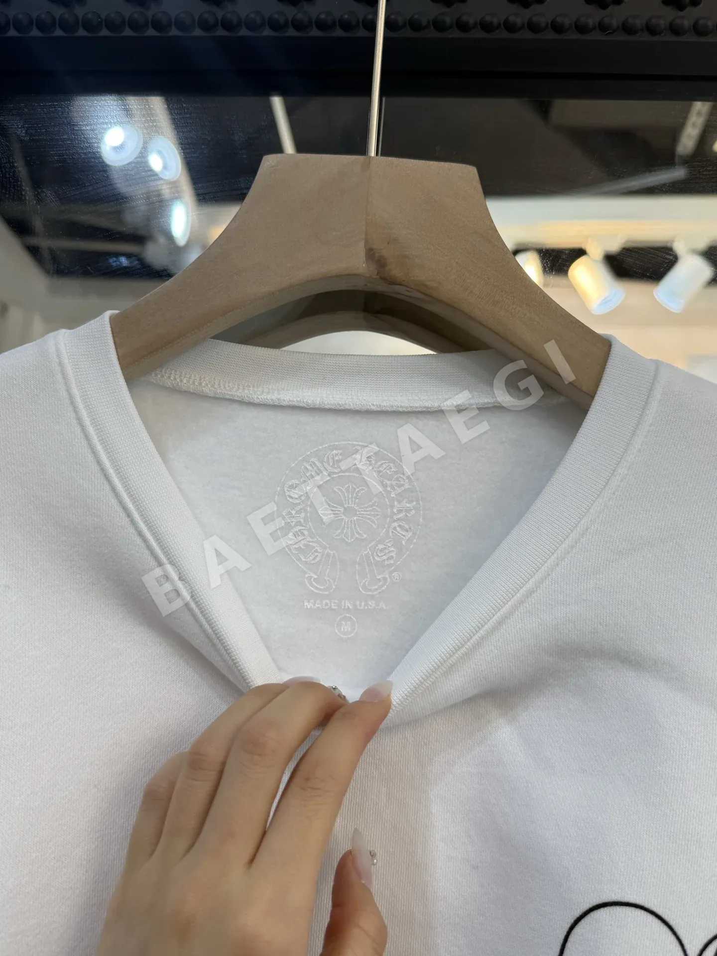 크롬하츠 화이트 데드리드올 크루넥 긴팔 스웨트셔츠 상세 이미지 3