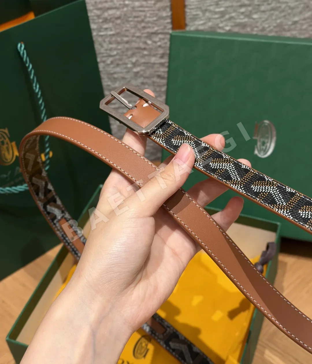 고야드 프레가트 20mm 가죽 벨트 상세 이미지 8