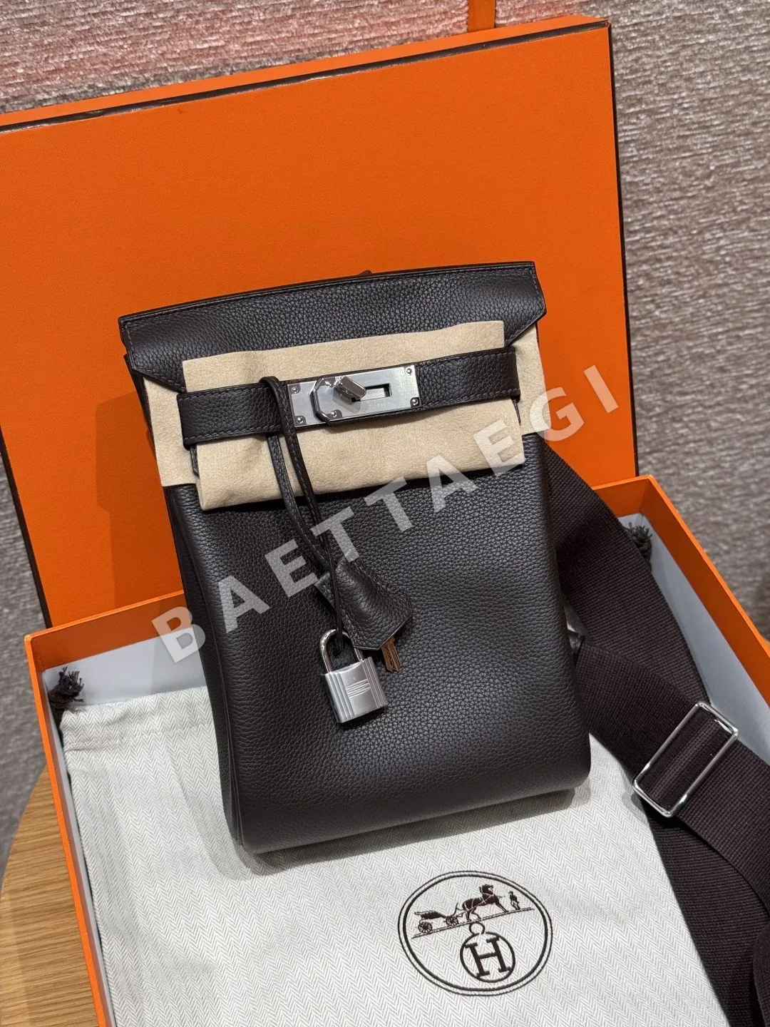 에르메스 토고 가죽 백팩 상세 이미지 1