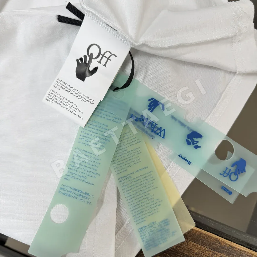 오프화이트 남성 크루넥 반팔 티셔츠 상세 이미지 8