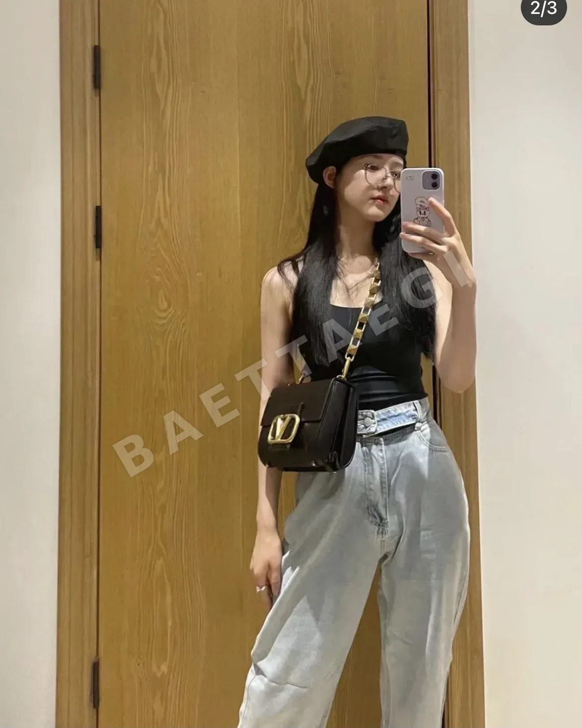발렌티노 V로고 체인 숄더백 43897