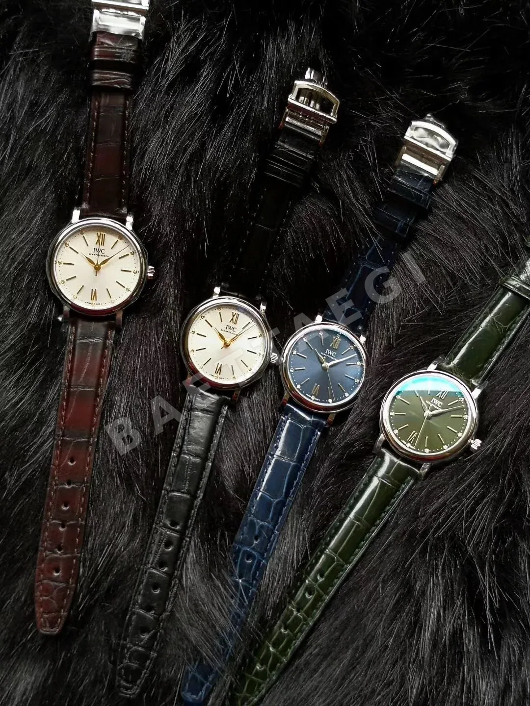 IWC 포트피노 블루 다이얼 자동 시계 IW357404