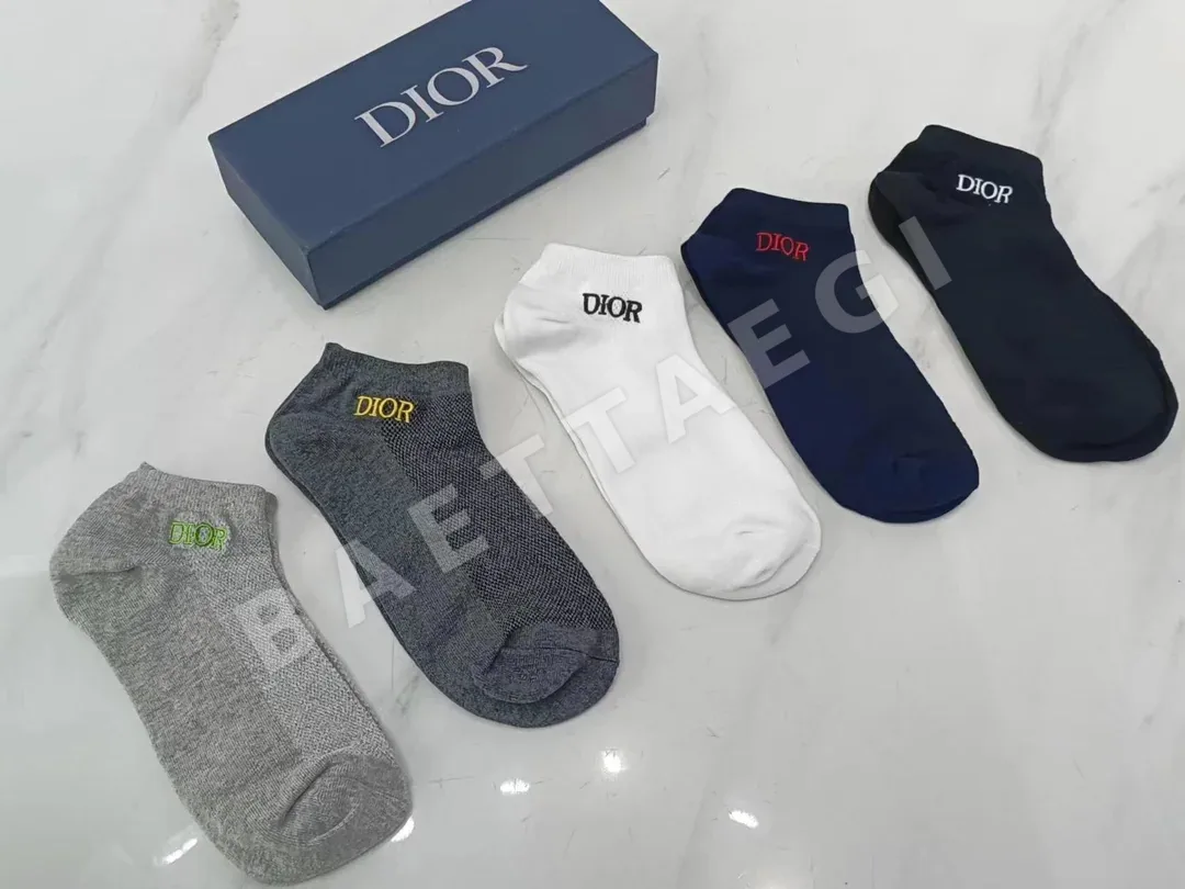 디올 마사지 기능 쇼트 양말 5족 세트 상세 이미지 2