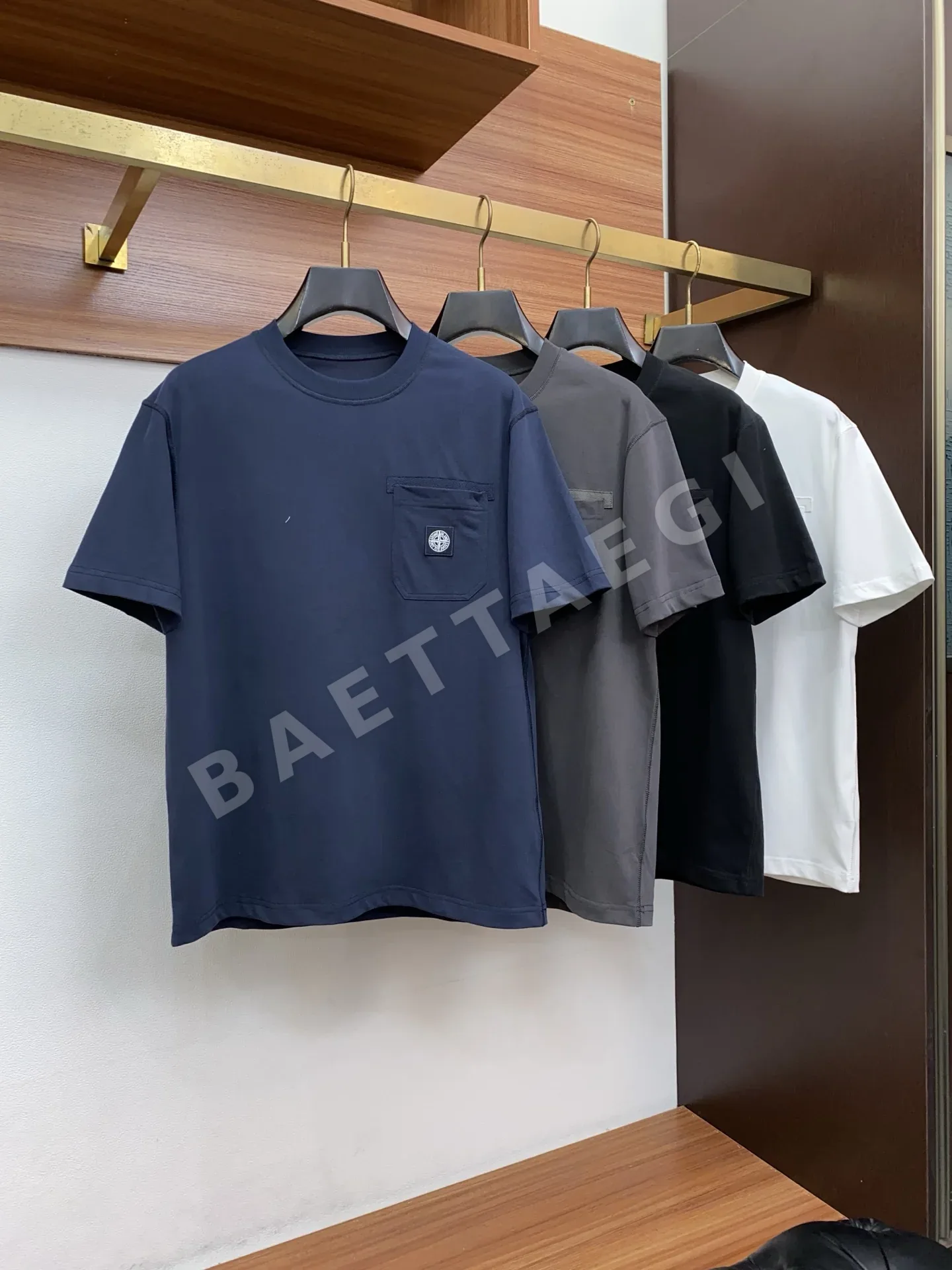스톤아일랜드 장섬유 면 소재 반팔 셔츠 P240 상세 이미지 9