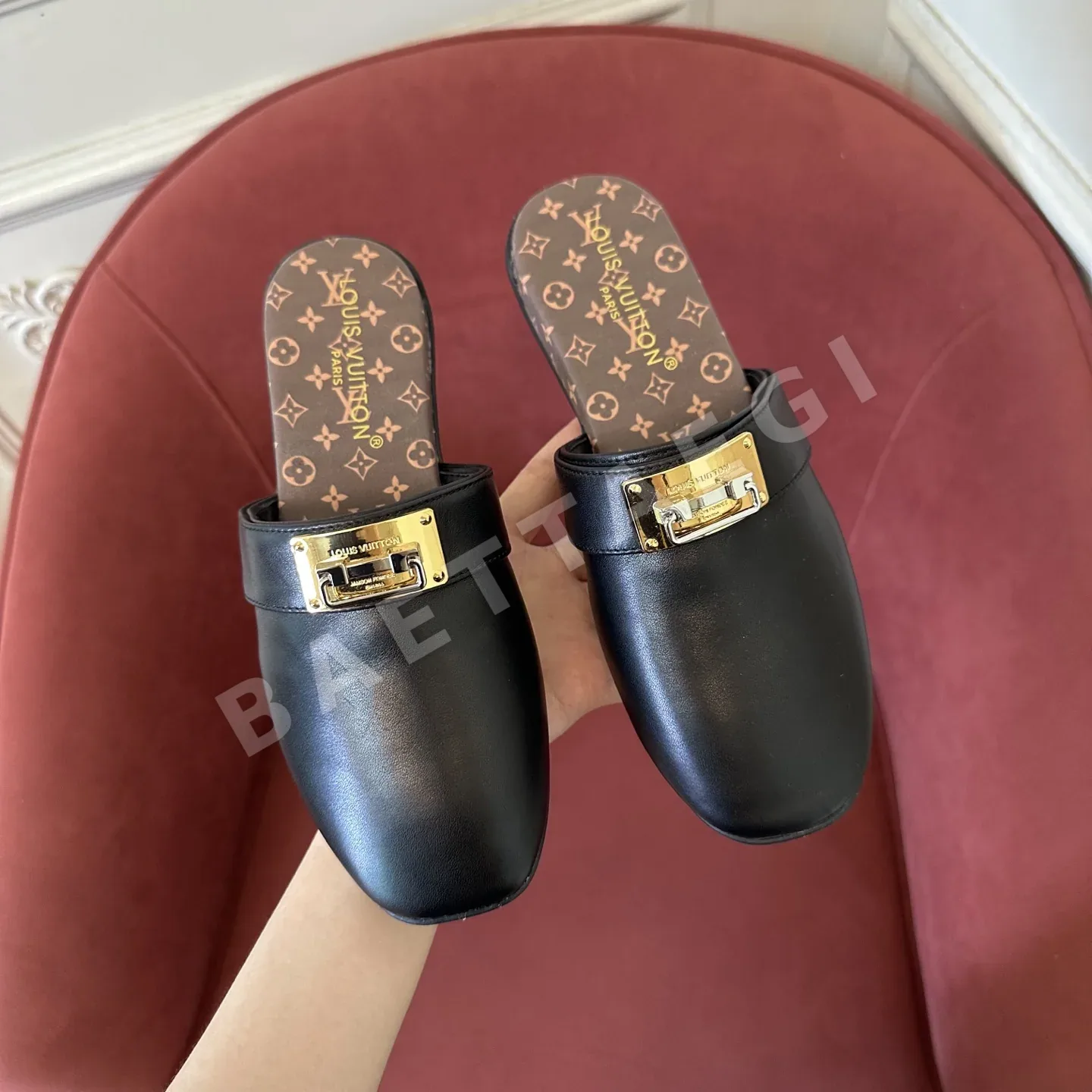 루이비통 헤이븐 플랫 클로즈드 뮬 상세 이미지 8