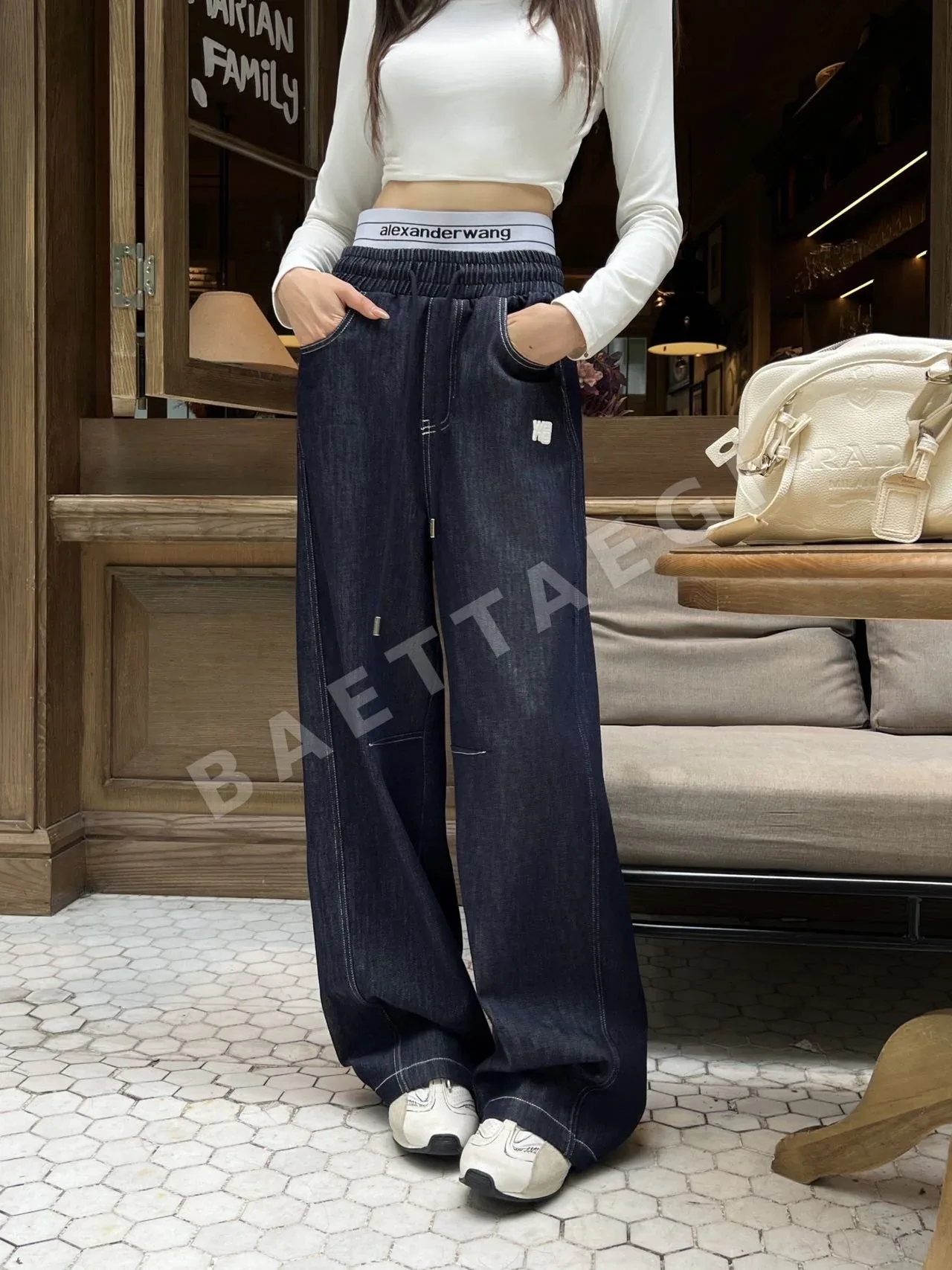 알렉산더왕 여성 데님 바지 슬림핏 163857