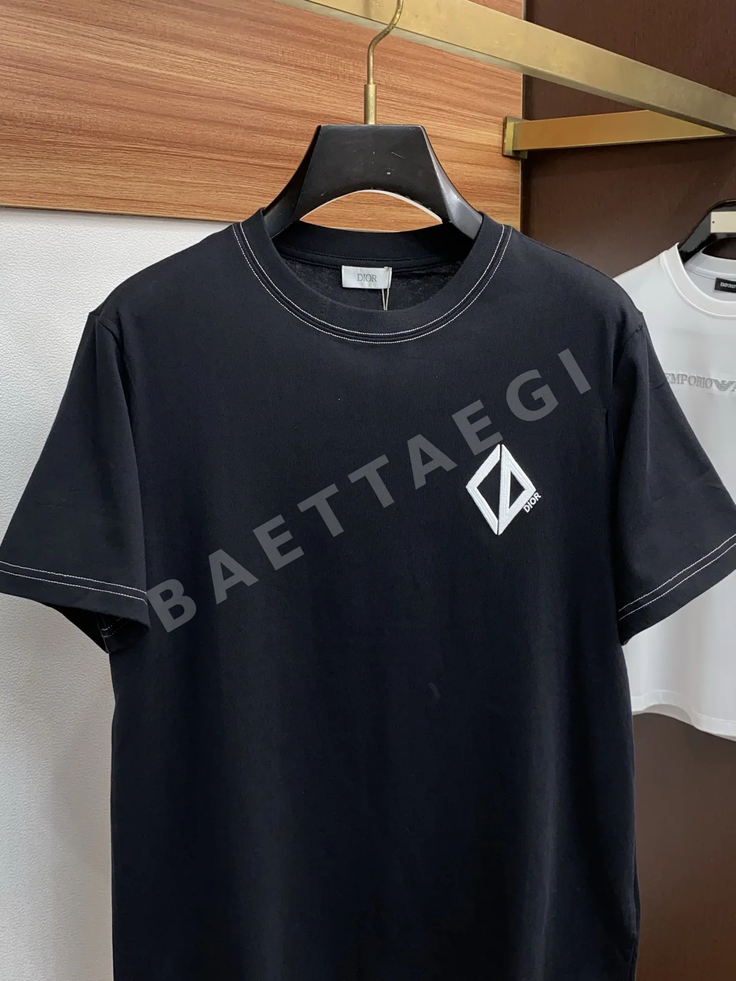 디올 코튼 크루넥 남성 반팔 티셔츠 상세 이미지 2