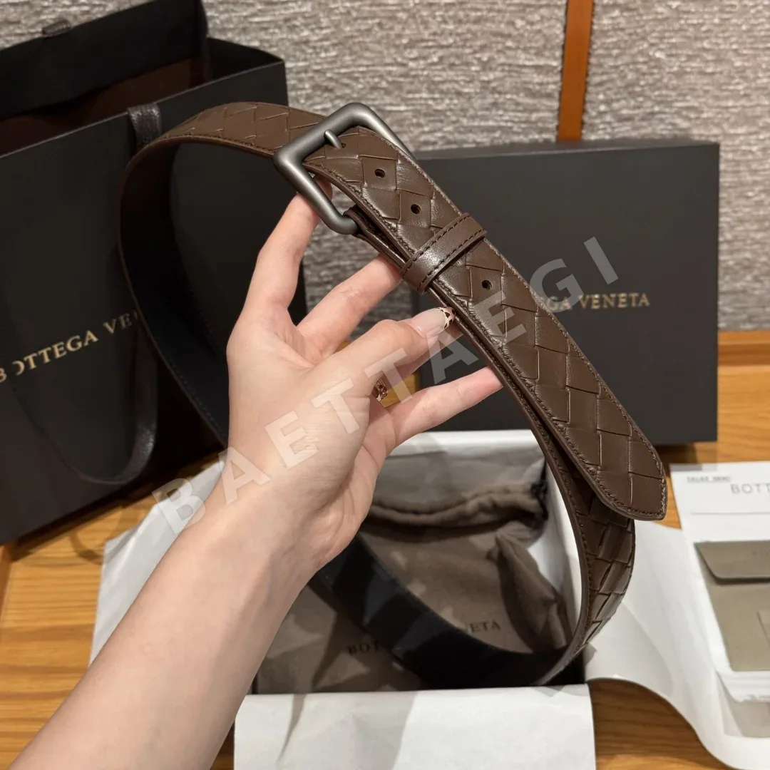 보테가베네타 인트레차토 우븐 가죽 벨트 상세 이미지 5