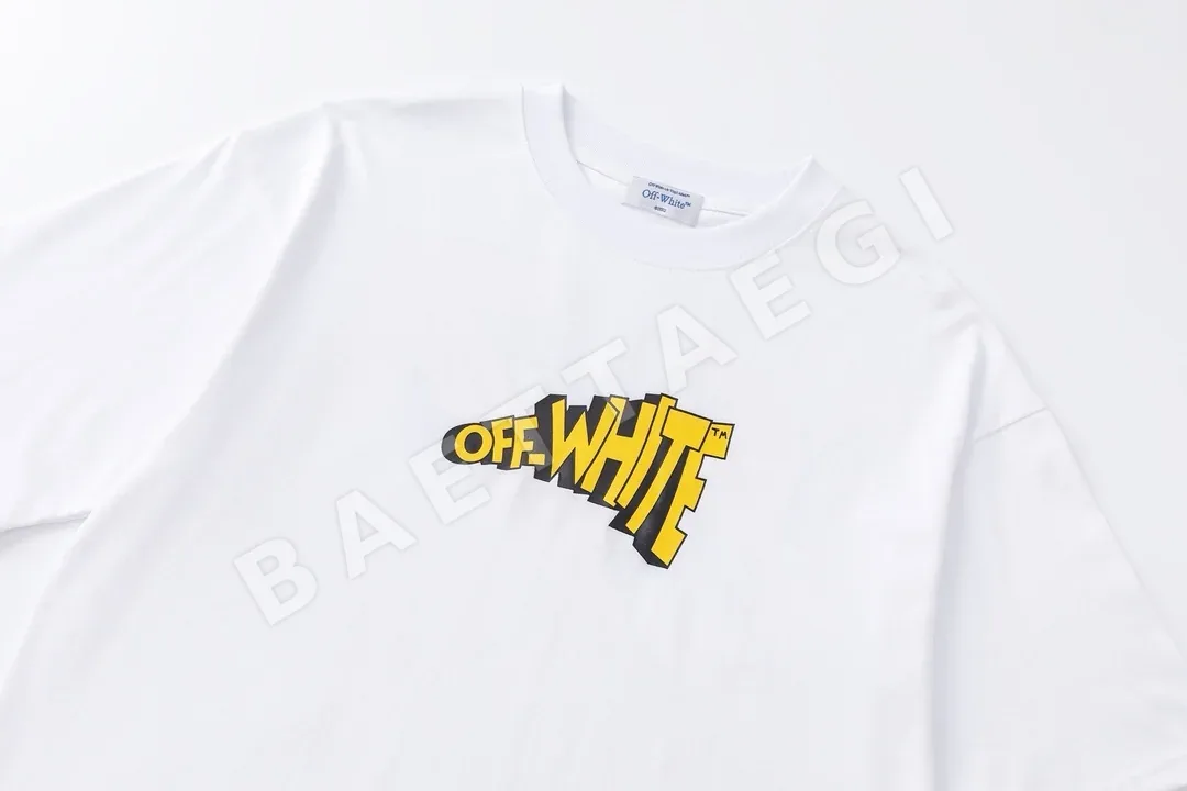오프화이트 뉴 루즈핏 남성 반팔 티셔츠 상세 이미지 6