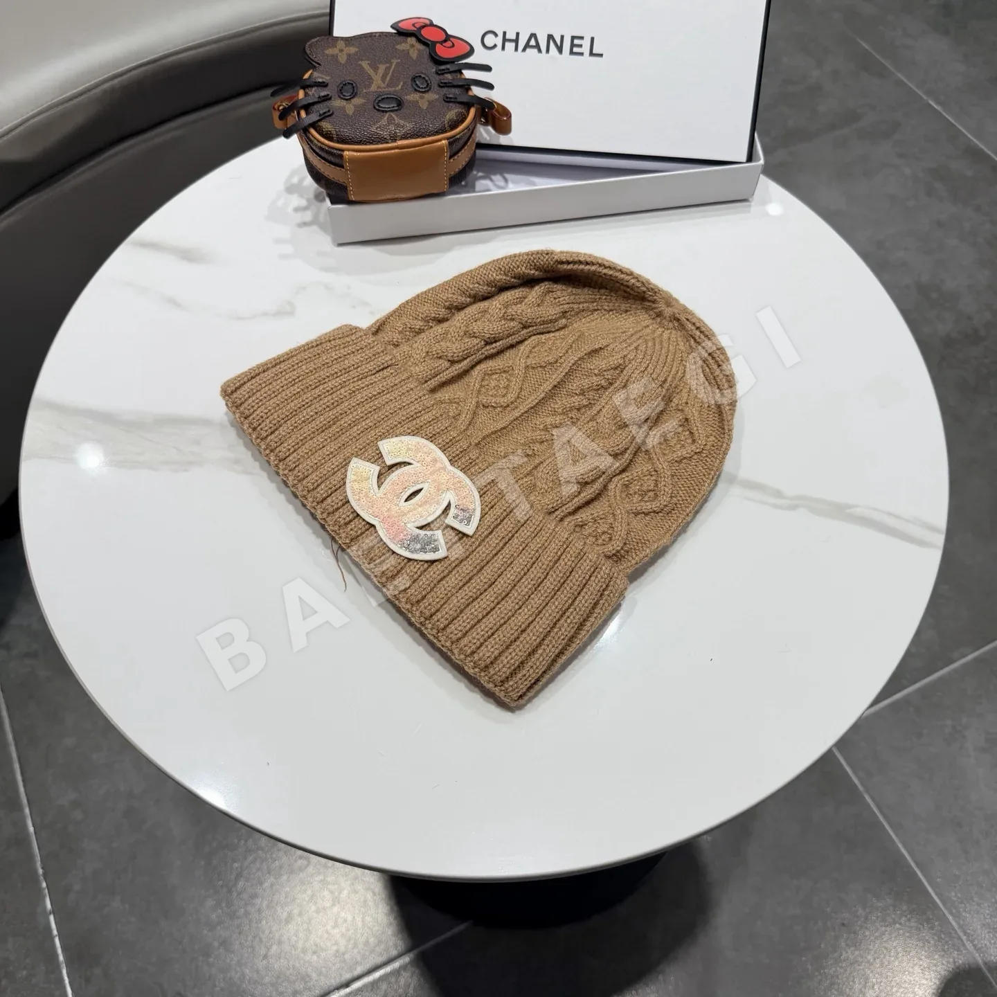 샤넬 니트 비니 모자 상세 이미지 3