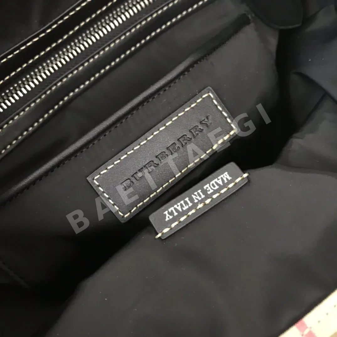 버버리 빈티지 체크 가죽 밀리터리 백팩 상세 이미지 9