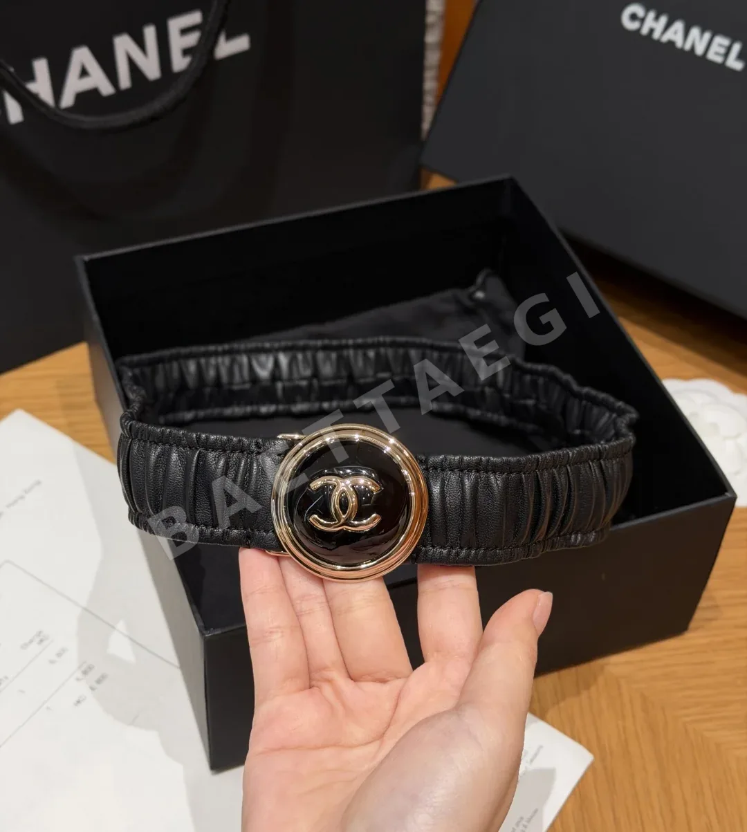 샤넬 플리츠 고무 벨트 30mm 상세 이미지 8