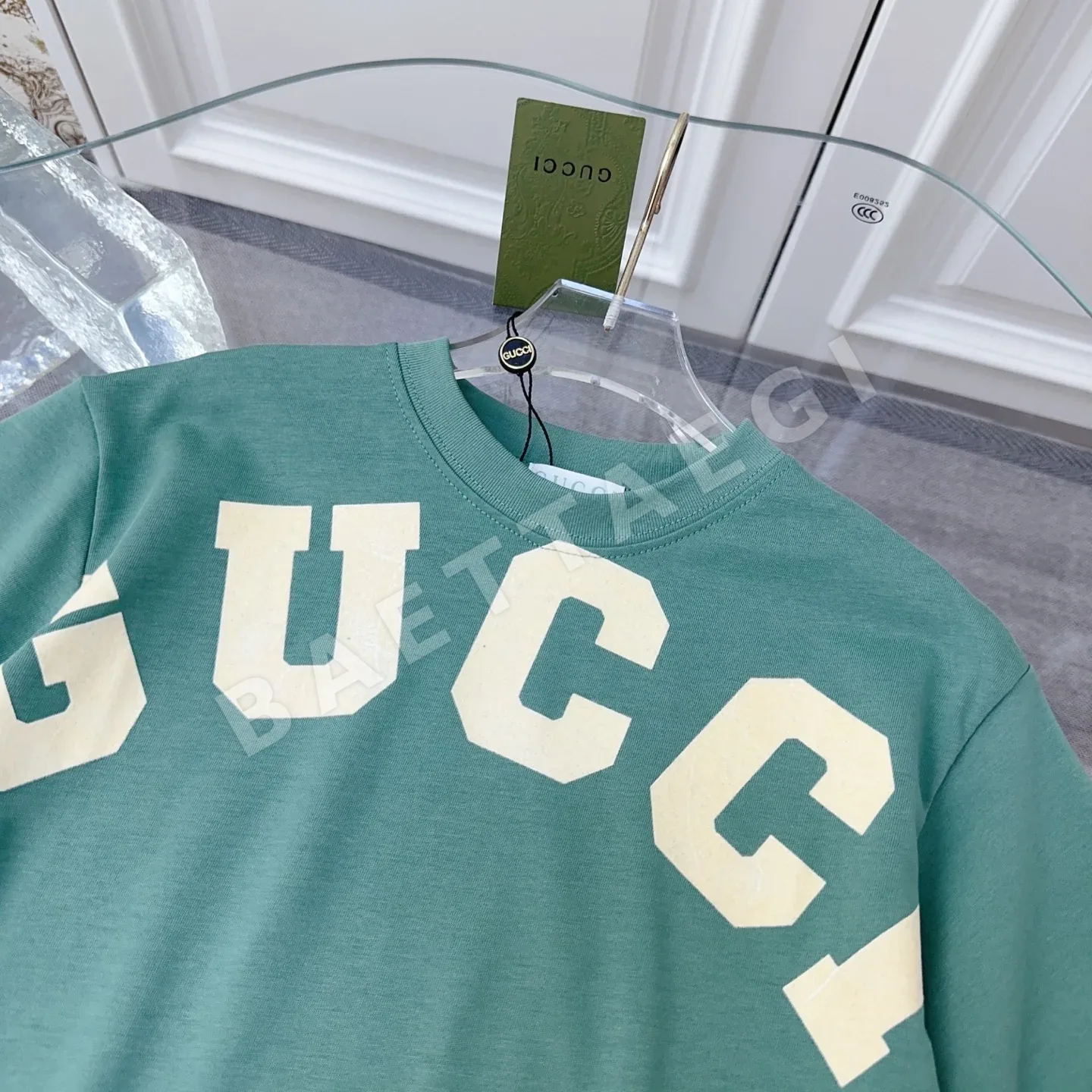 구찌 GU 2026 早春子供用新作半袖Tシャツ、フロッキープリントとオリジナル品質、230gヘビーウェイト生地 Gucci 상세 이미지 2