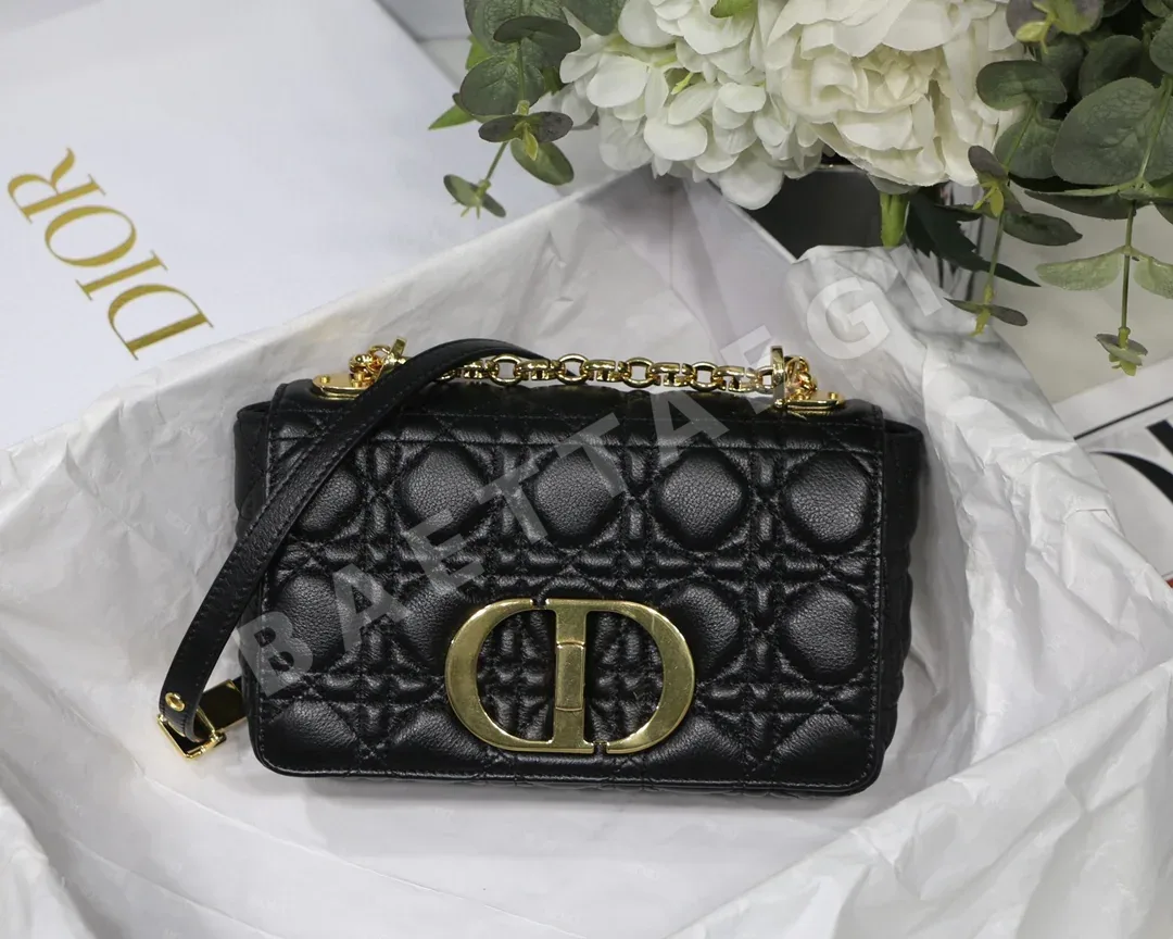 디올 카로 스티치 가죽 핸드백 155124