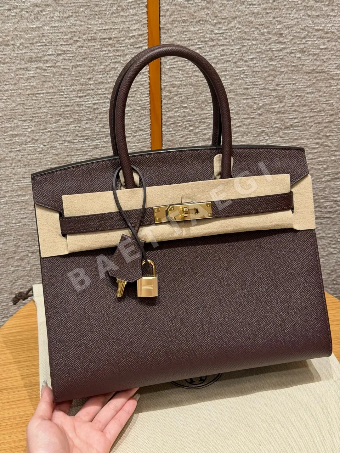 에르메스 버킨 30 새들러 레드 가방 144773