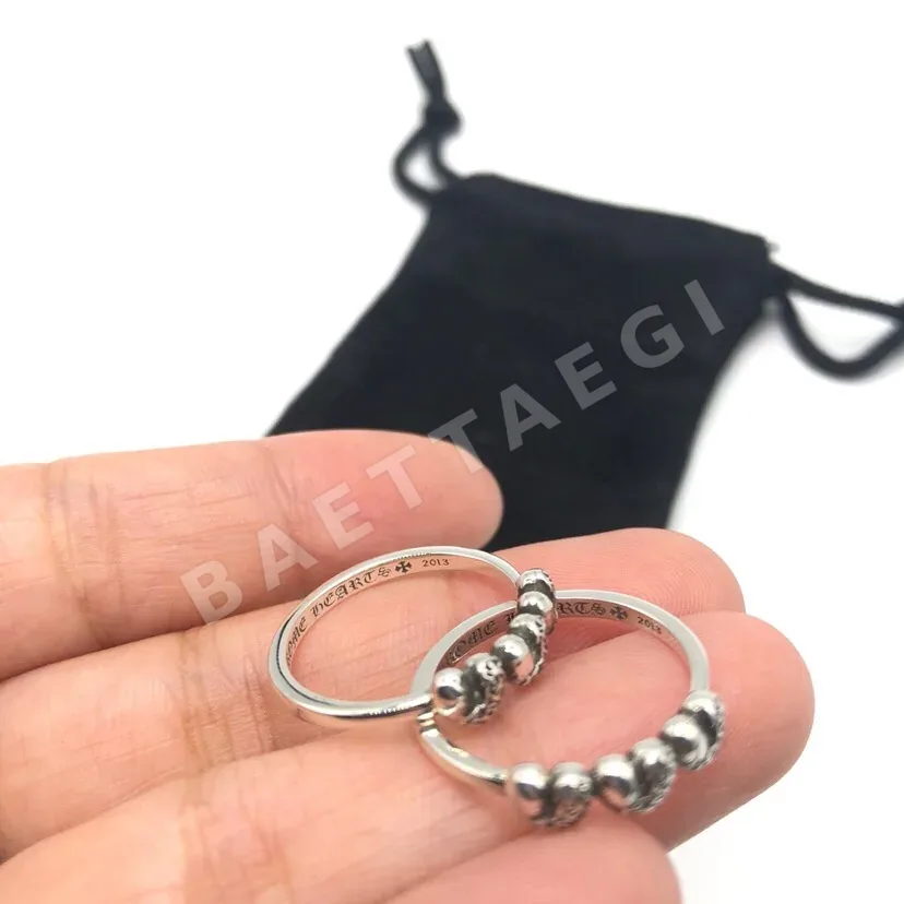 크롬하츠 스리 하츠 산화 반지 상세 이미지 5