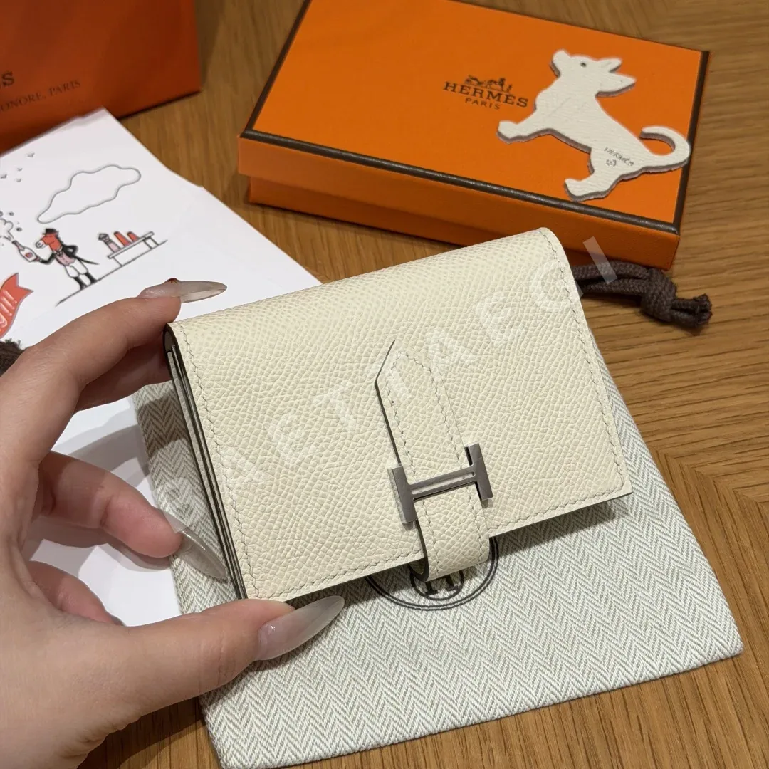 에르메스 베안 카드홀더 미니 에프손 가죽 지갑 154829