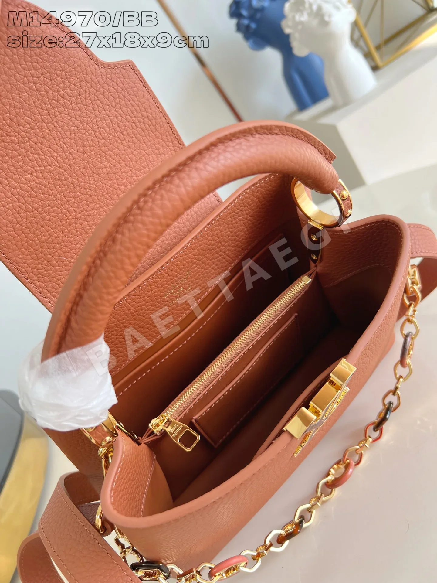 루이비통 브라운 카푸신 BB 스몰 핸드백 M14970 상세 이미지 8