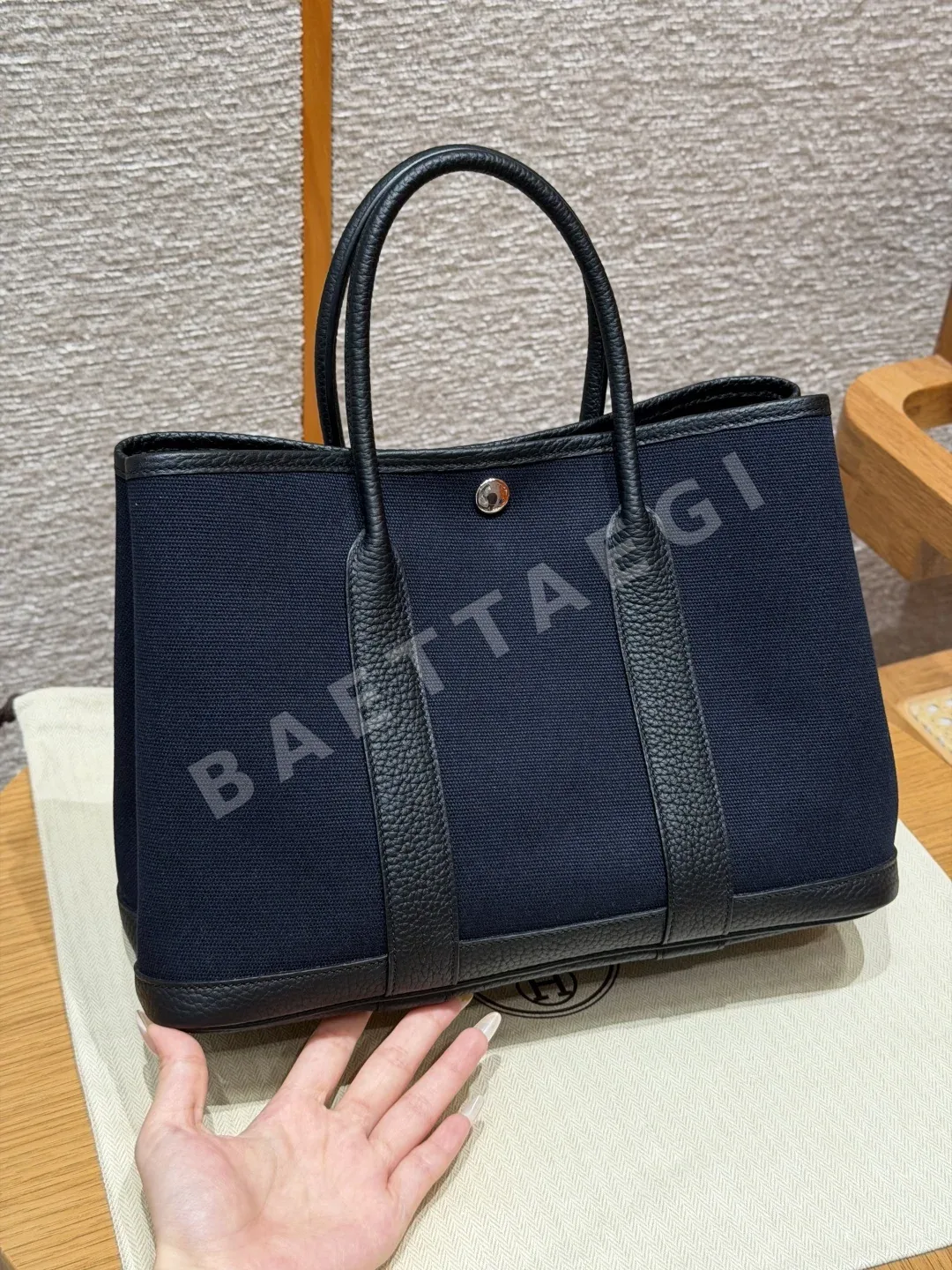 에르메스 가든 파티 캔버스 가방 30 cm 상세 이미지 3