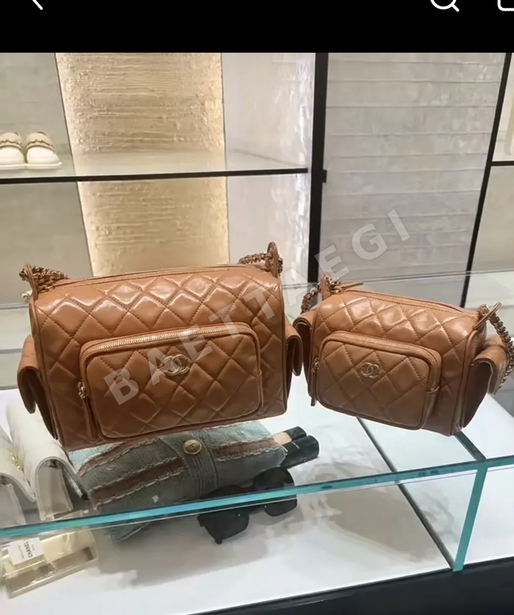 샤넬 24K 체인 카라멜 램스킨 가방 24K 상세 이미지 3