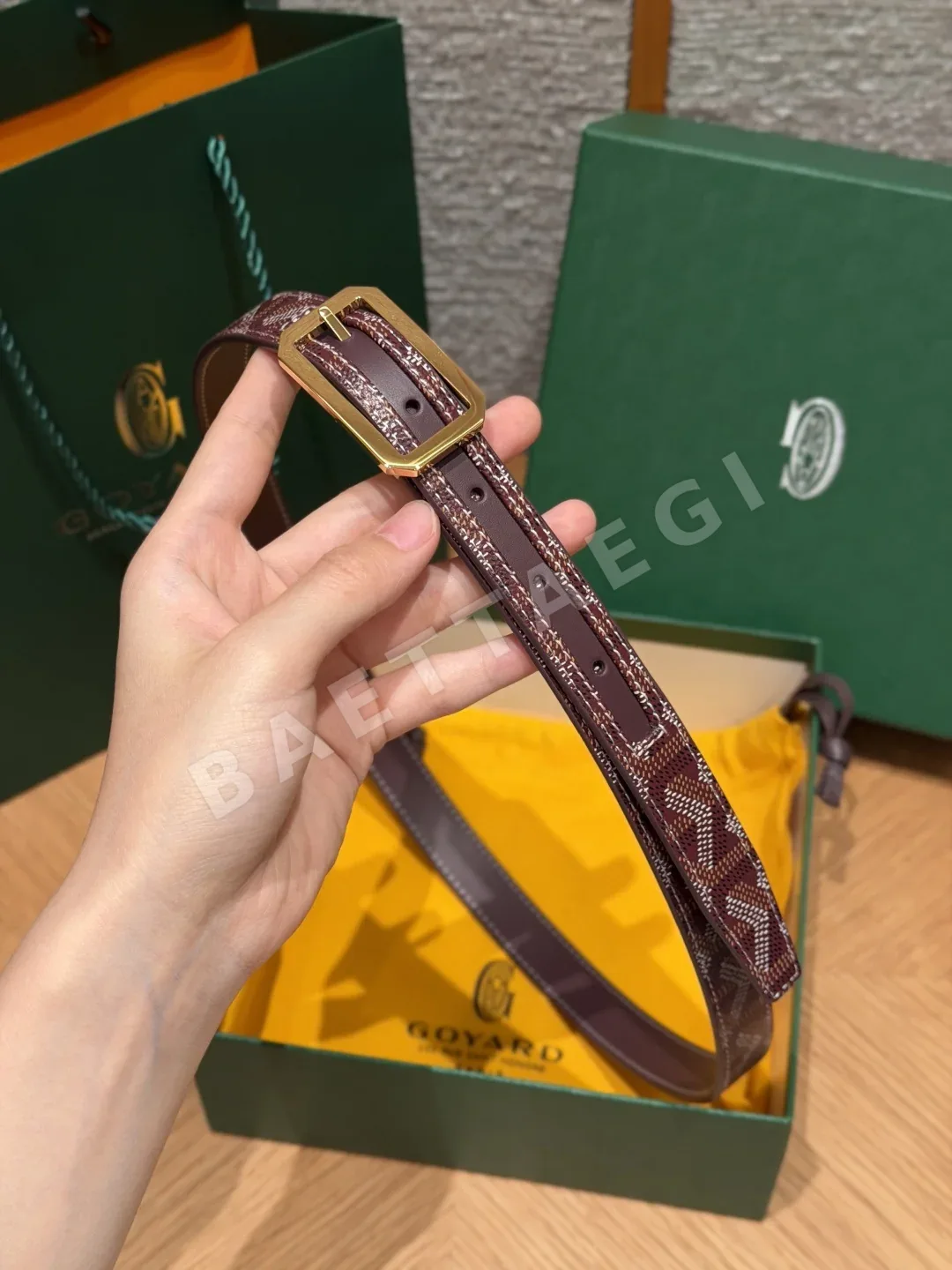 고야드 프레가트 20mm 가죽 벨트 상세 이미지 4