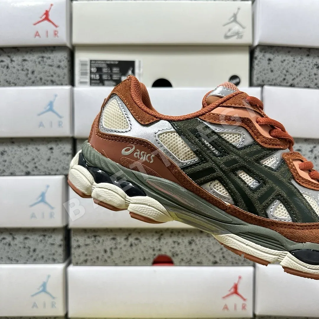 아식스 [RT] 젤 NYC 1201A789-251 200362 Asics Gel-NYC Oatmeal Forest Green Orange 상세 이미지 10