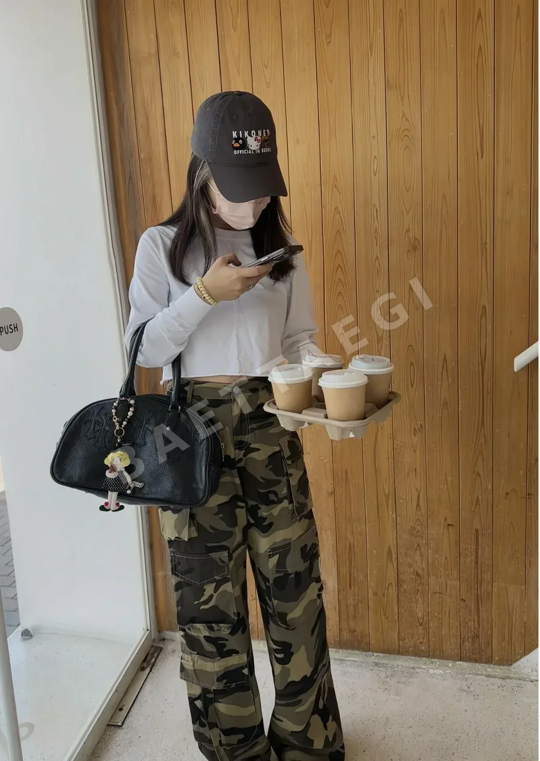크롬하츠 짐 미디엄 블랙 볼링백 상세 이미지 7