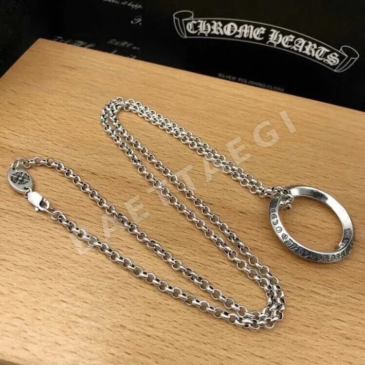 크롬하츠 클래식 빈티지 펄 서클 펜던트 목걸이 상세 이미지 3