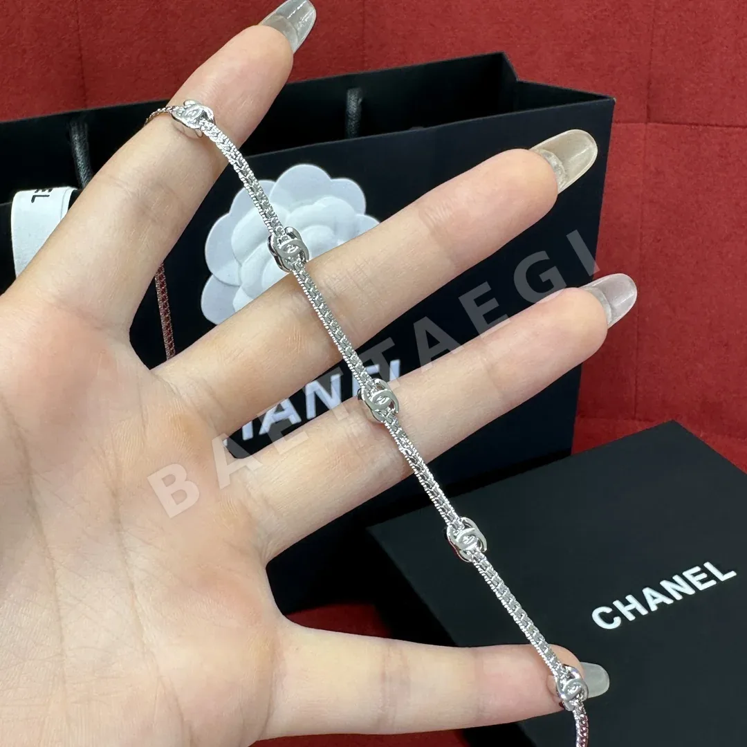 샤넬 스네이크본 체인 더블 C 목걸이 상세 이미지 3