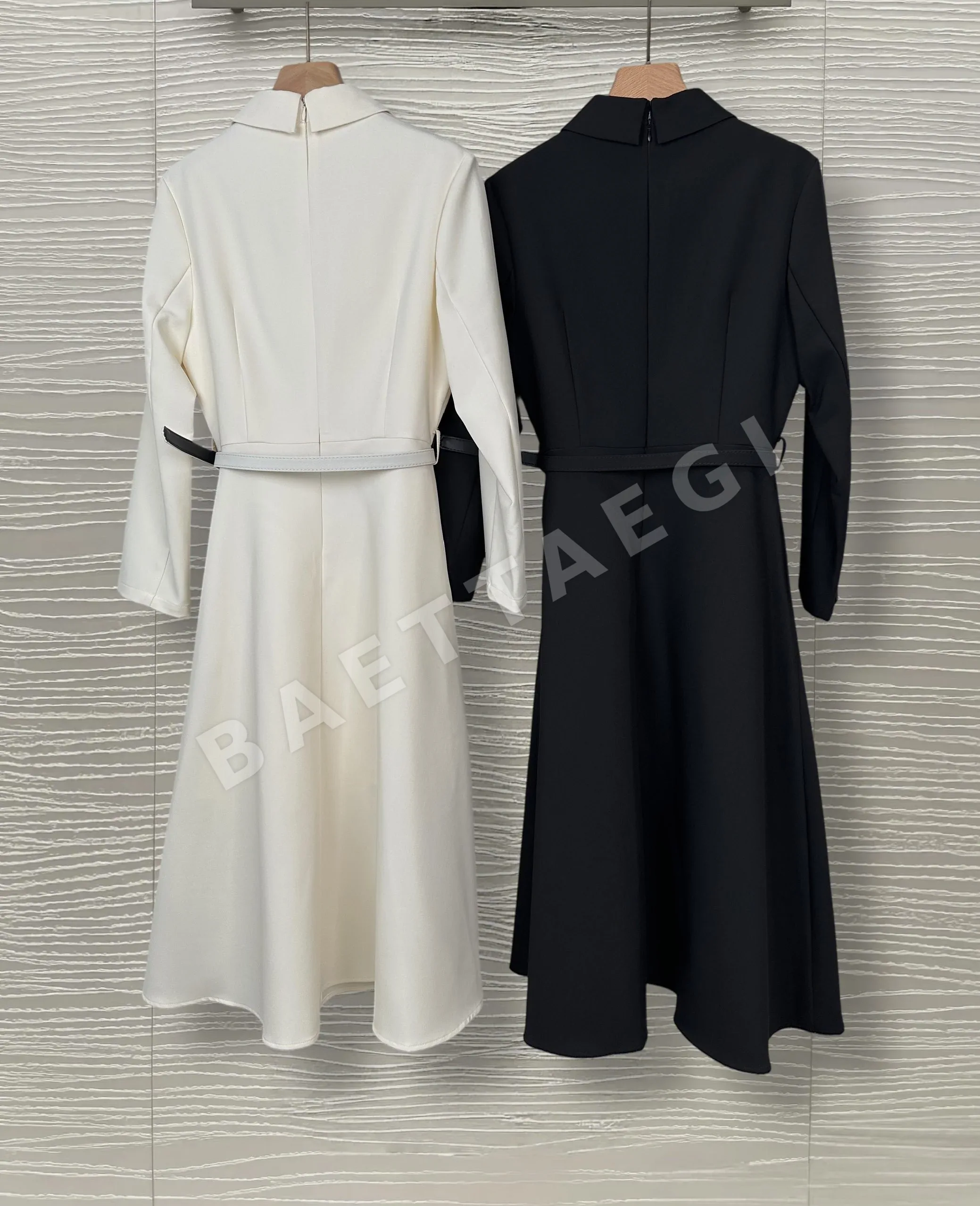 발망 자수 카라 A라인 여성 원피스 상세 이미지 8