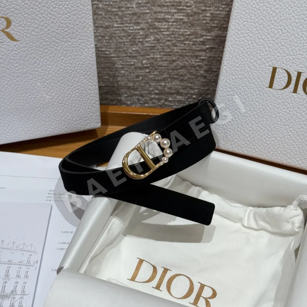 디올 CD 버클 스웨이드 벨트 상세 이미지 2
