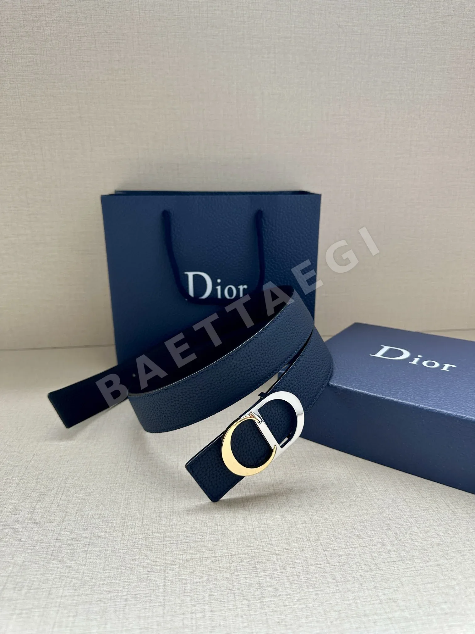 디올 CD 아이콘 골드 버클 벨트 상세 이미지 3