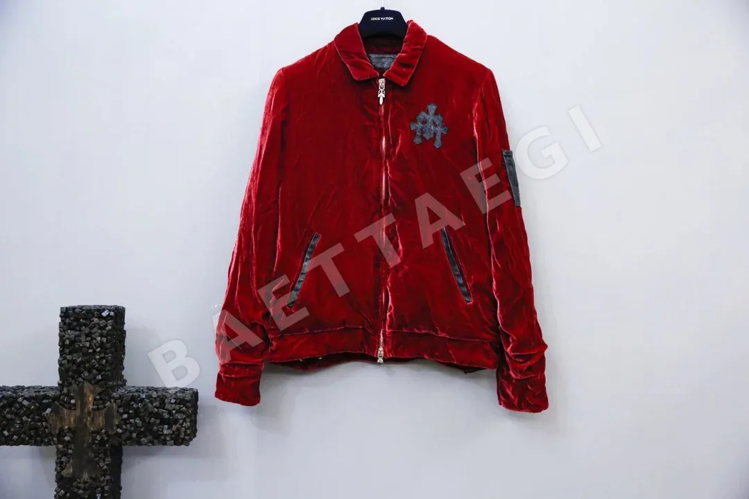 크롬하츠 레드벨벳 코튼 혼방 남성 자켓 162970