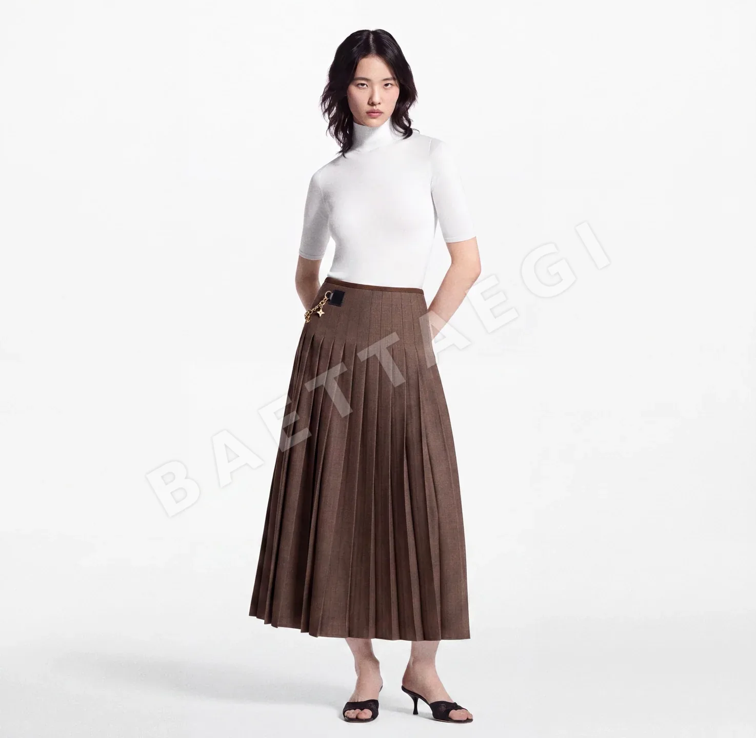 루이비통 플리츠 미디 스커트 상세 이미지 2