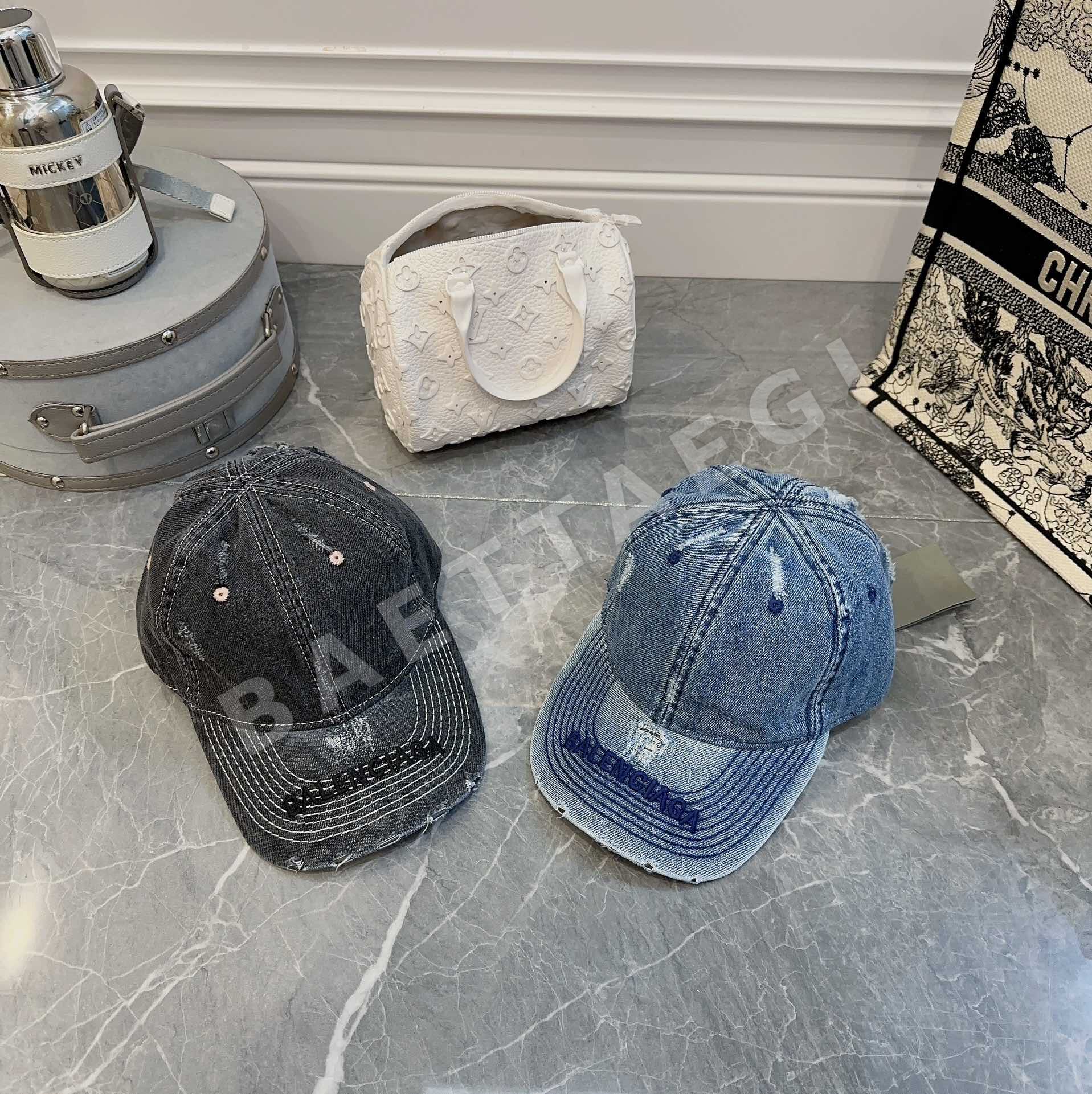발렌시아가 워시드 데님 베이스볼캡 77986