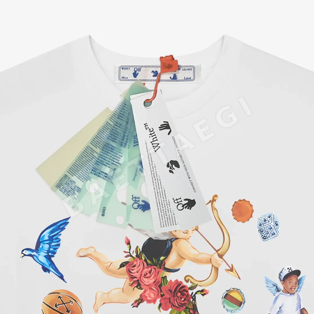 오프화이트 남성 반팔 티셔츠 상세 이미지 4