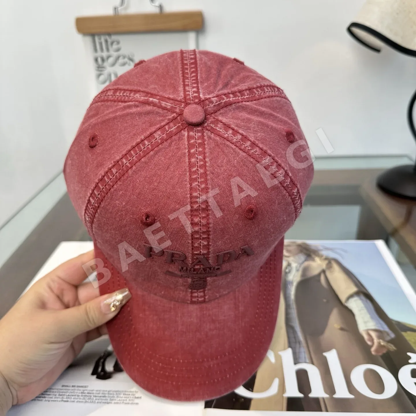 프라다 베이스볼 캡 상세 이미지 5