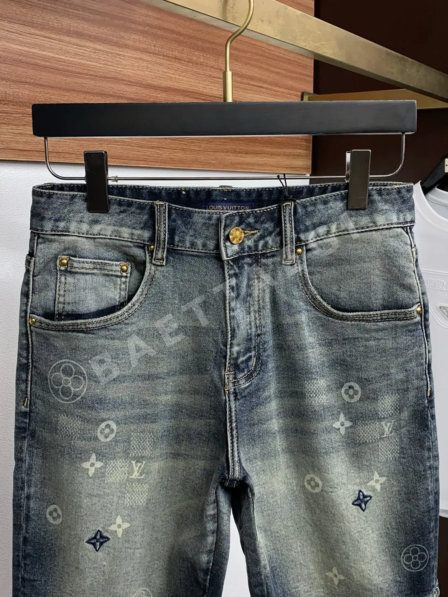 루이비통 데님 남성 반바지 상세 이미지 2