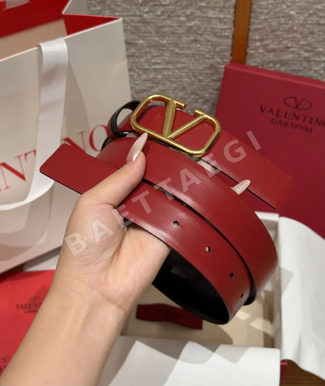 발렌티노 VLOGO 리버시블 가죽 벨트 30mm 상세 이미지 2