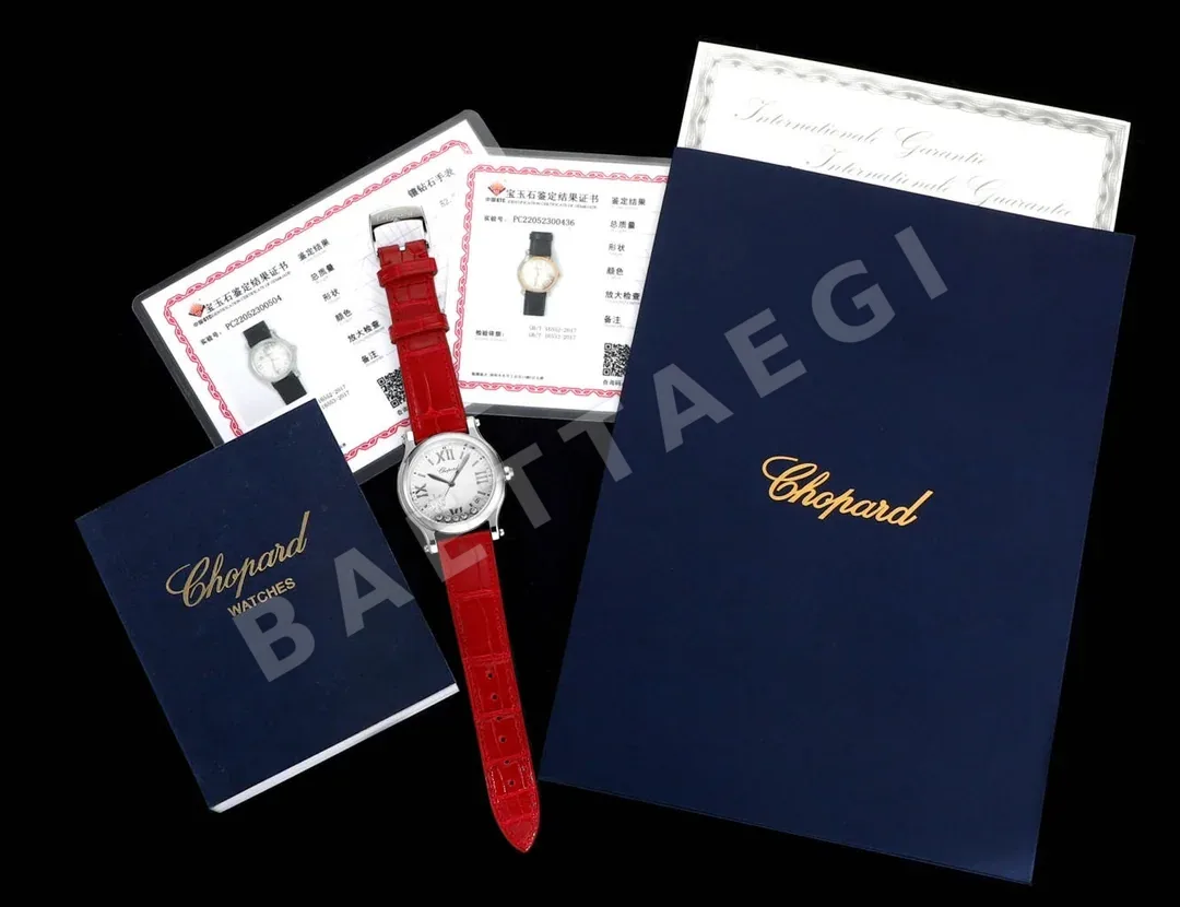 쇼파드 해피 스포츠 DT 공장 리얼 다이아 악어가죽 여성 시계 레플리카 45045 Chopard 상세 이미지 9