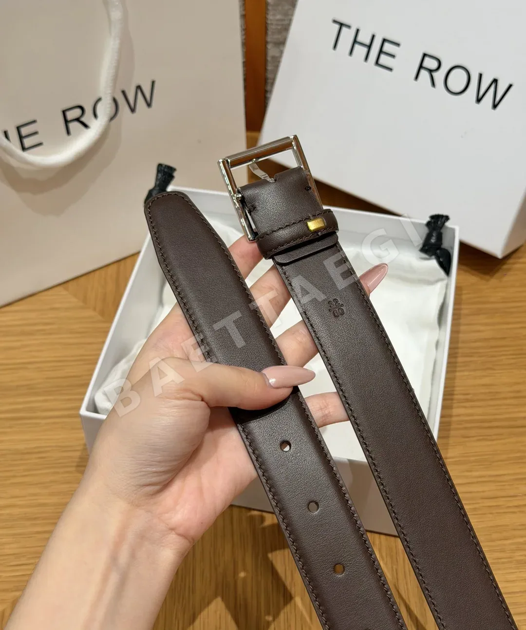 더로우 클래식 송아지가죽 벨트 32mm 상세 이미지 5
