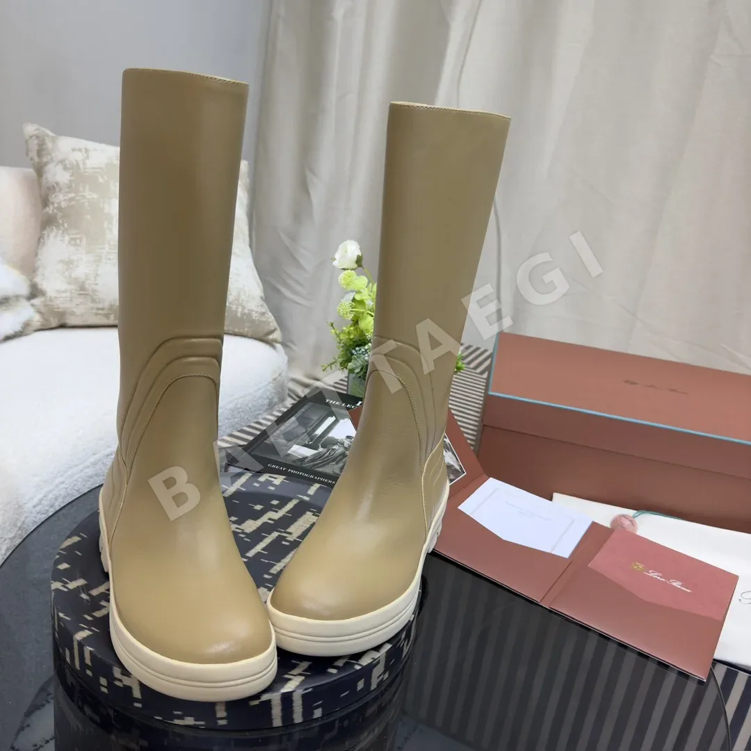 로로피아나 레이크사이드 카프스킨 미드카프 부츠 상세 이미지 3