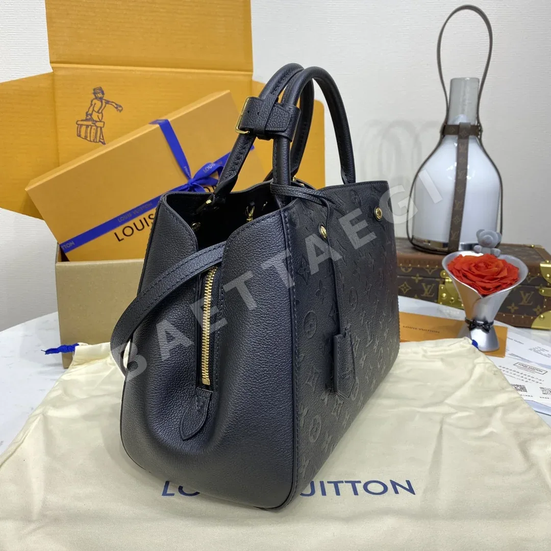 루이비통 몬테뉴 미디엄 앙프렝트 가죽 핸드백 M41048 상세 이미지 3